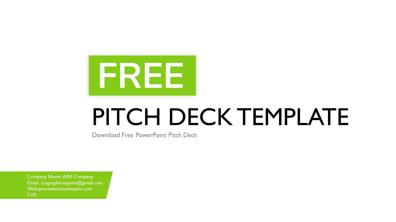 Free Pitch Deck Powerpoint Template and Google Slides Pitch Deck