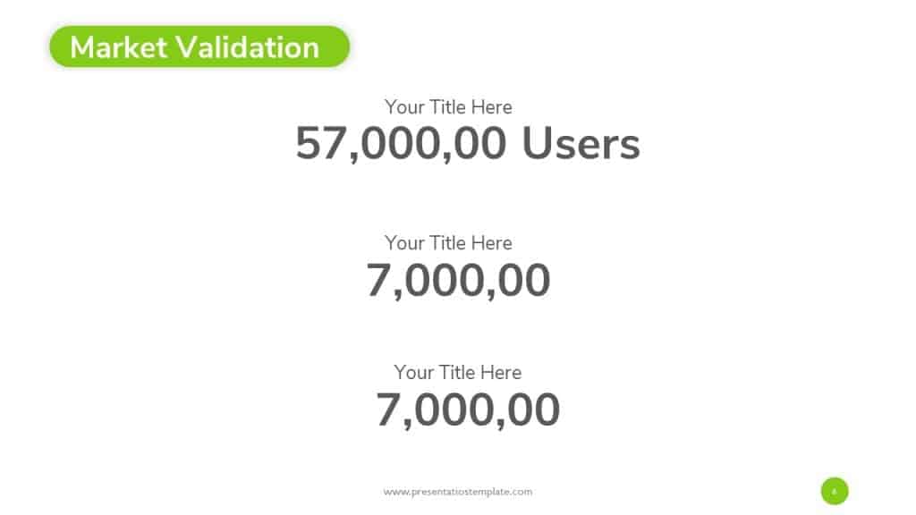 pitch deck market validation slide free