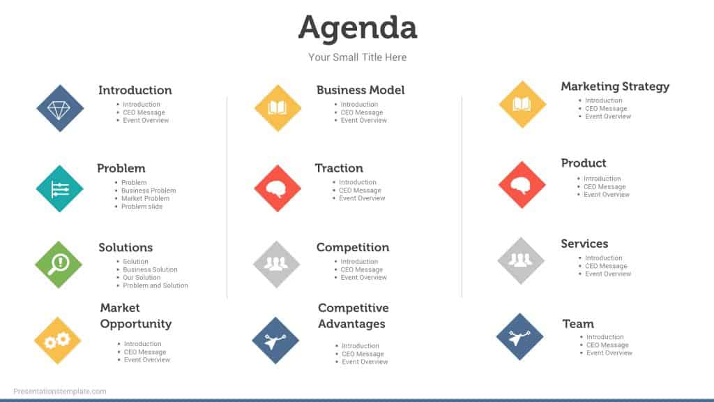 Pitch Deck agenda Slide, agenda slide powerpoint