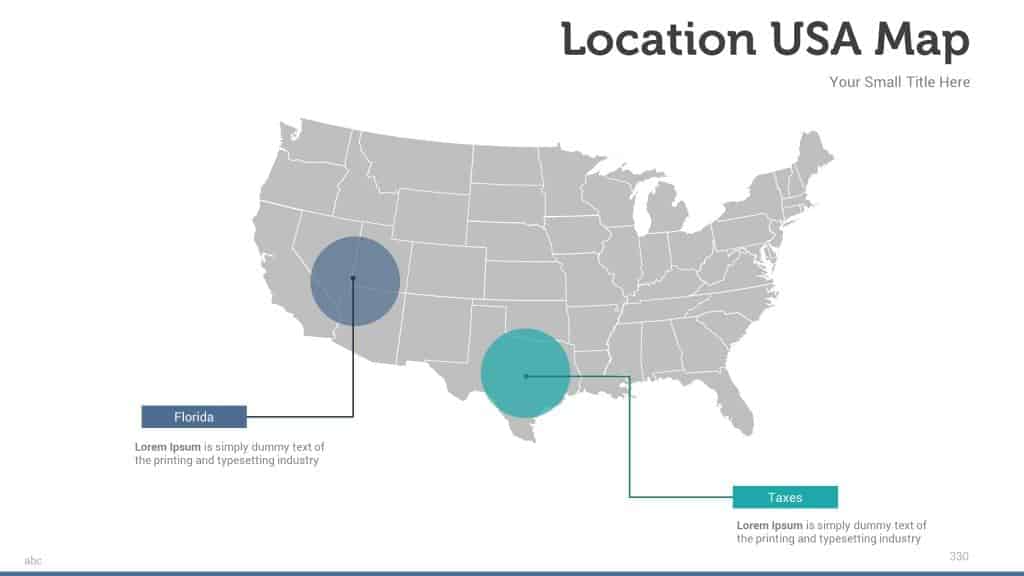Powerpoint USA Map template