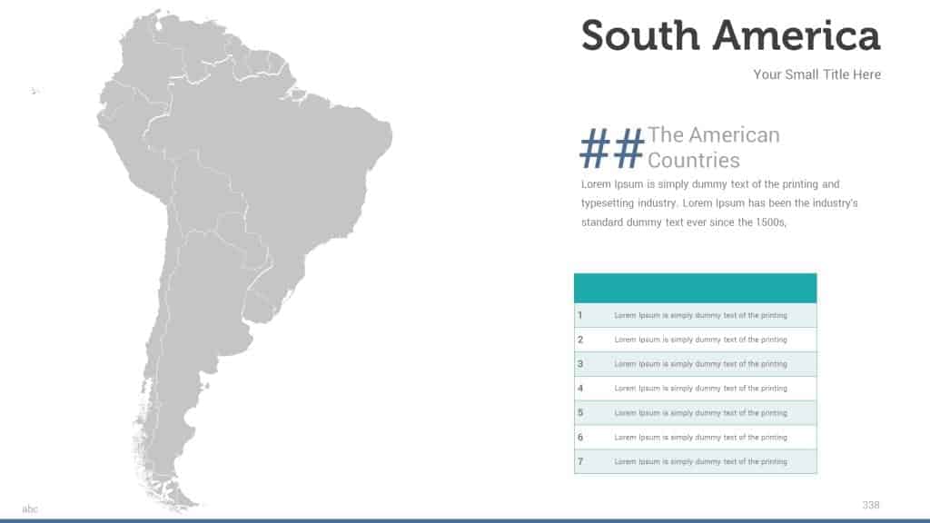 south America Powerpoint