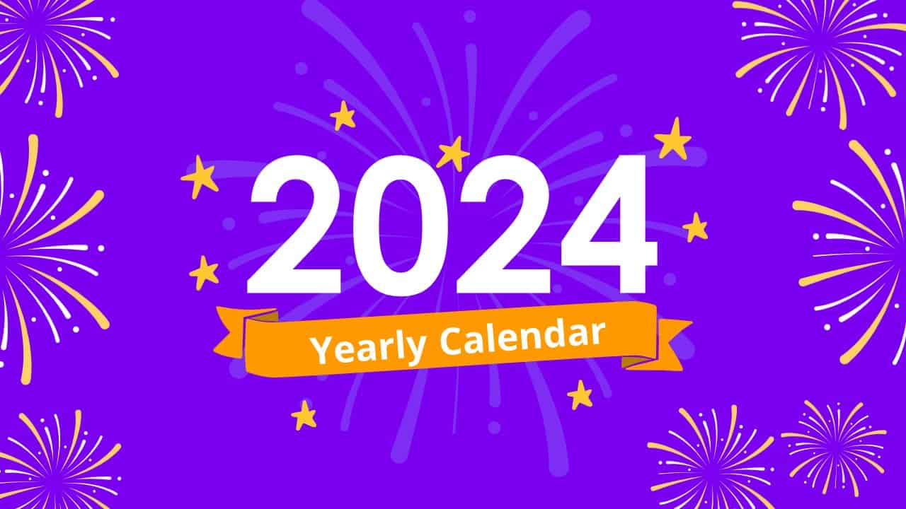 2024 Yearly Calendar Presentation - 2024 calendar PowerPoint presentation, 2024 calendar google slides