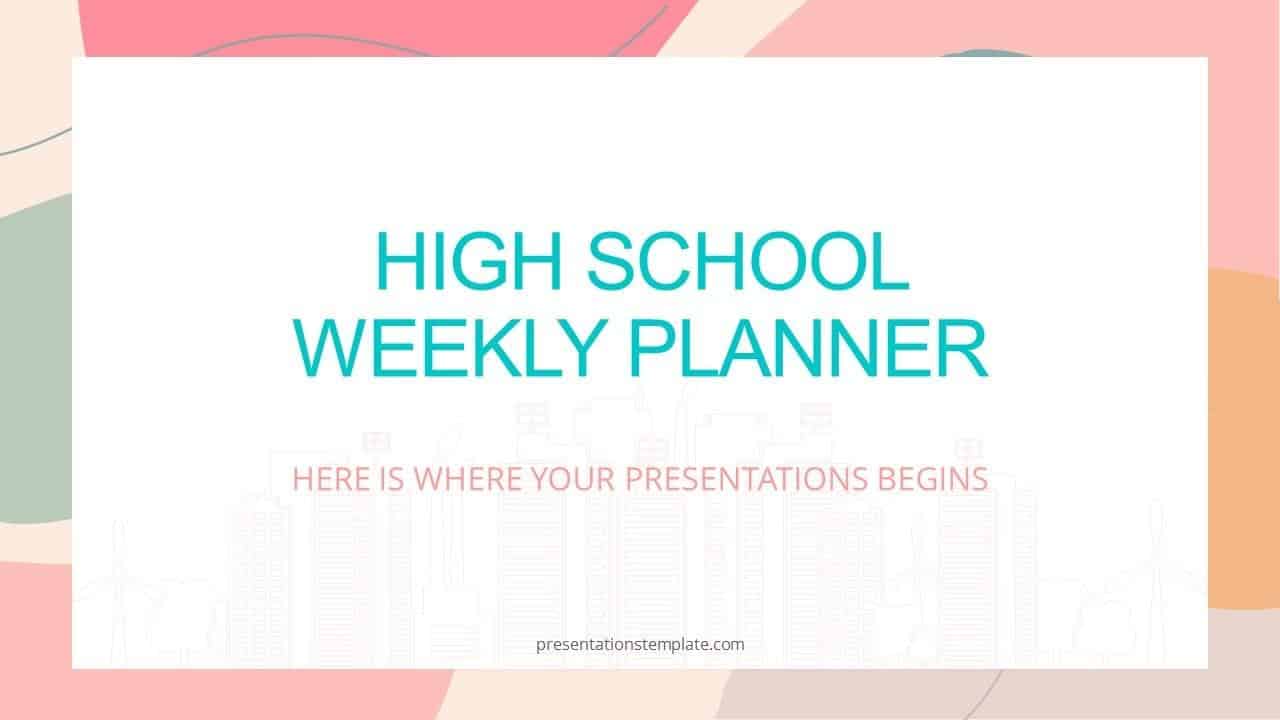 School Weekly Planner Presentation Template free Download
