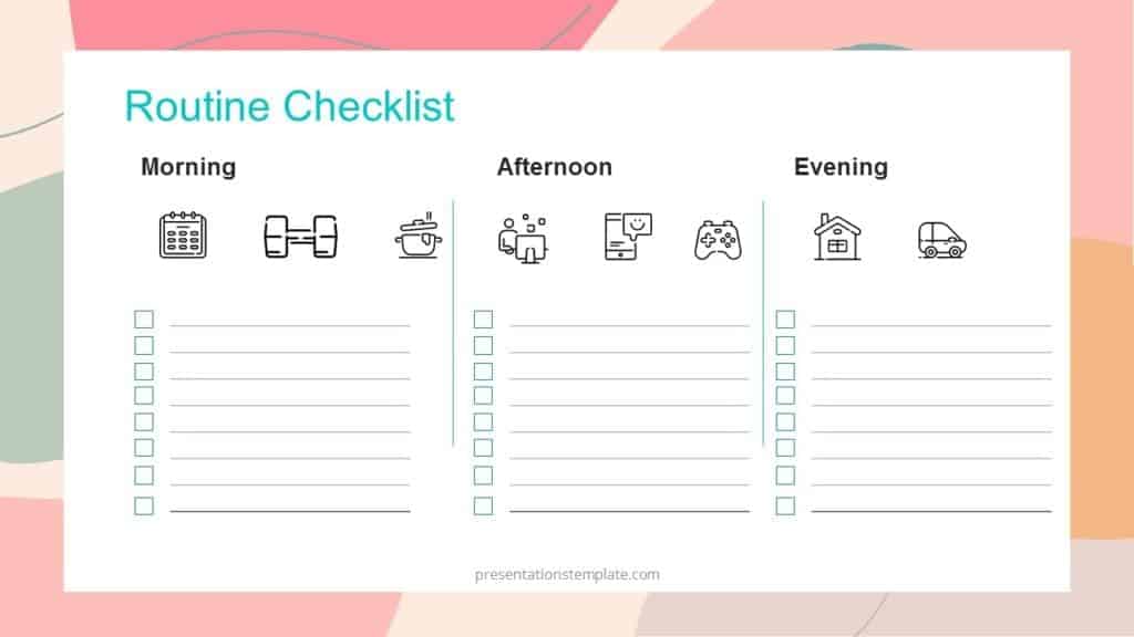 student Weekly Planner powerpoint template free download