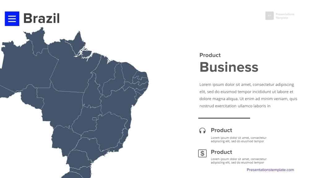 Brazil Powerpoint Map