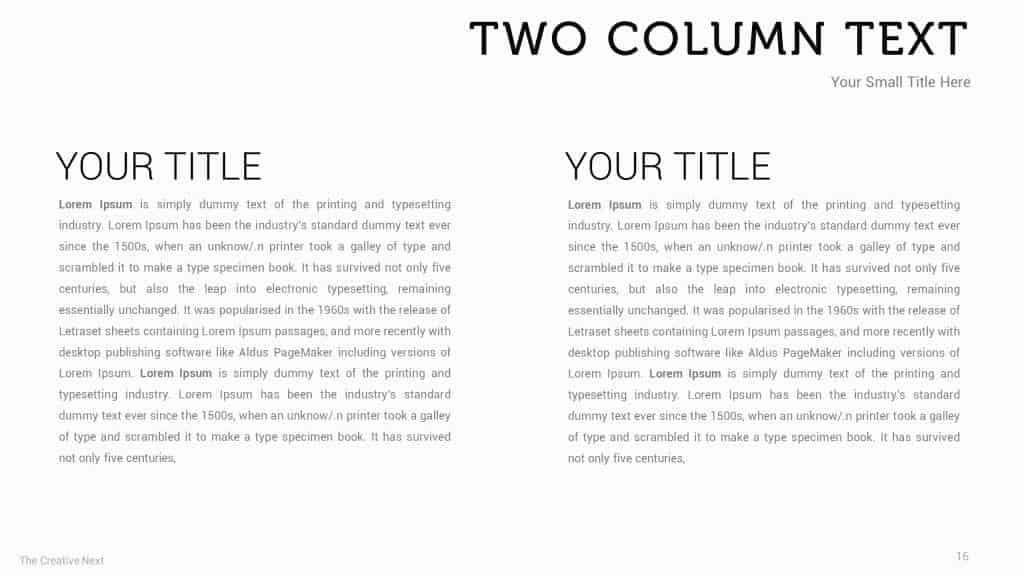 two column slide