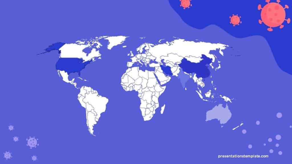coronaviurs world map in powerpoint