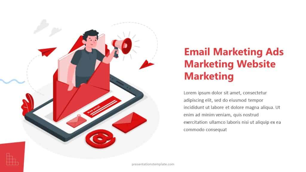 Email Marketing example in Marketing Plan