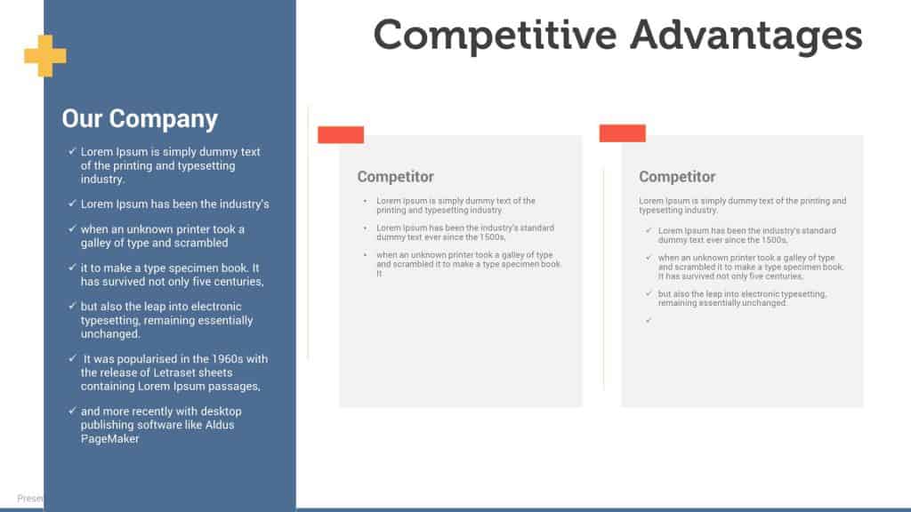 competitive advantages slide examples