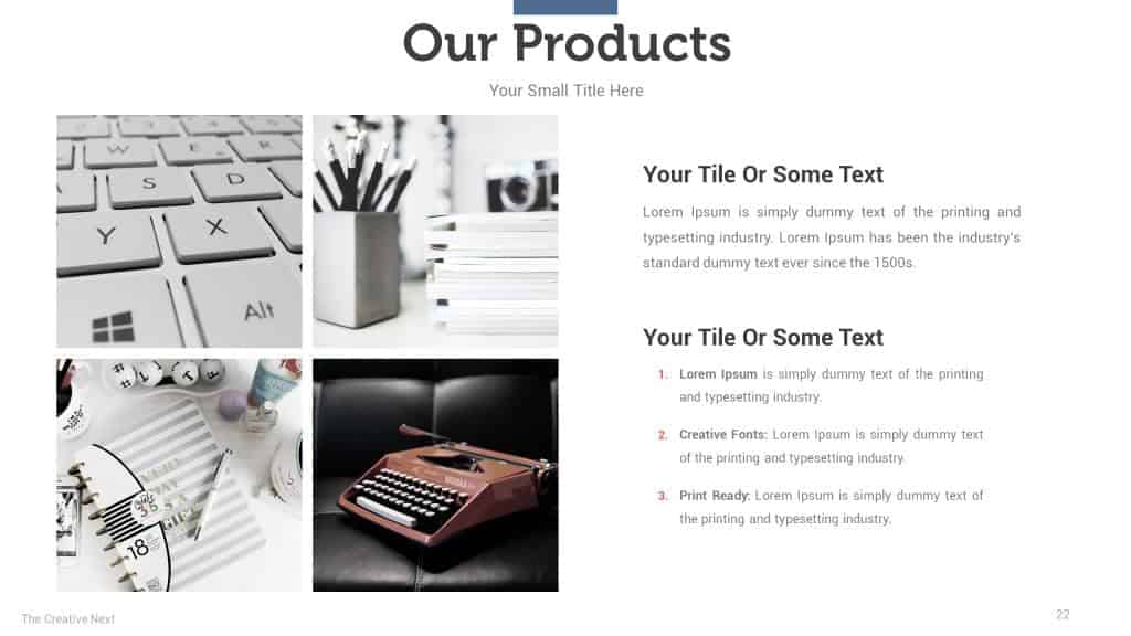 Products slide