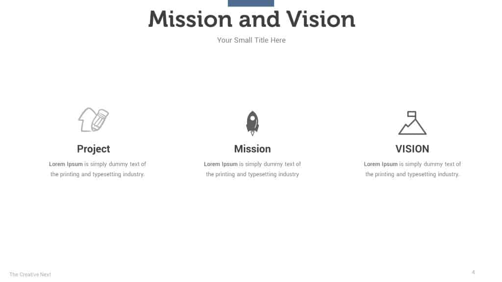 mission and vision slide