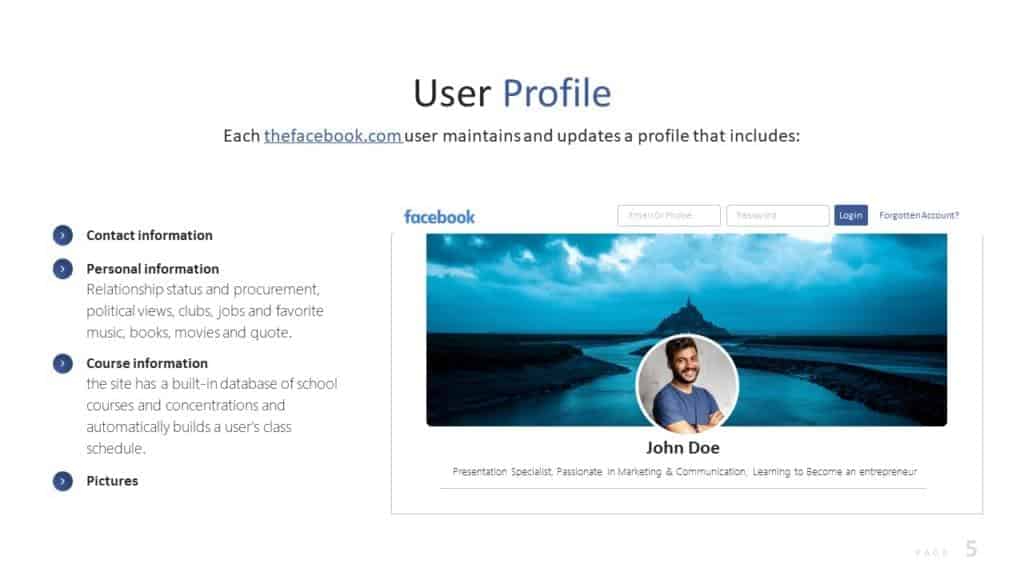 facebook user profile