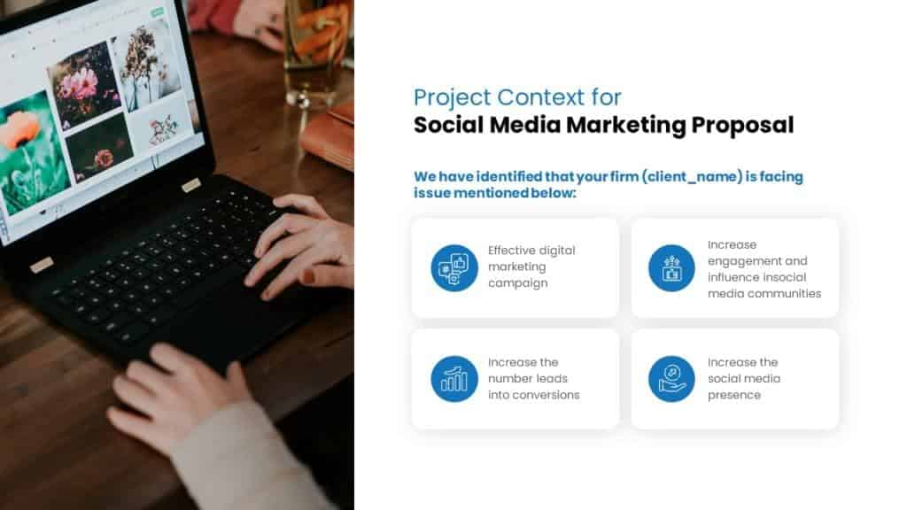 Social Media Marketing Proposals ppt template free