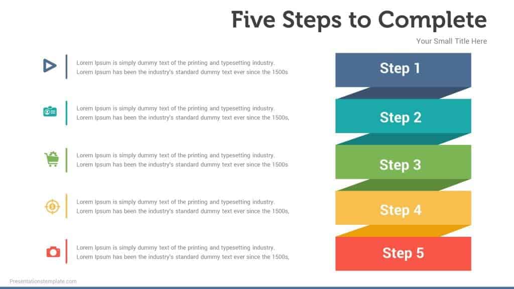 five steps infographics