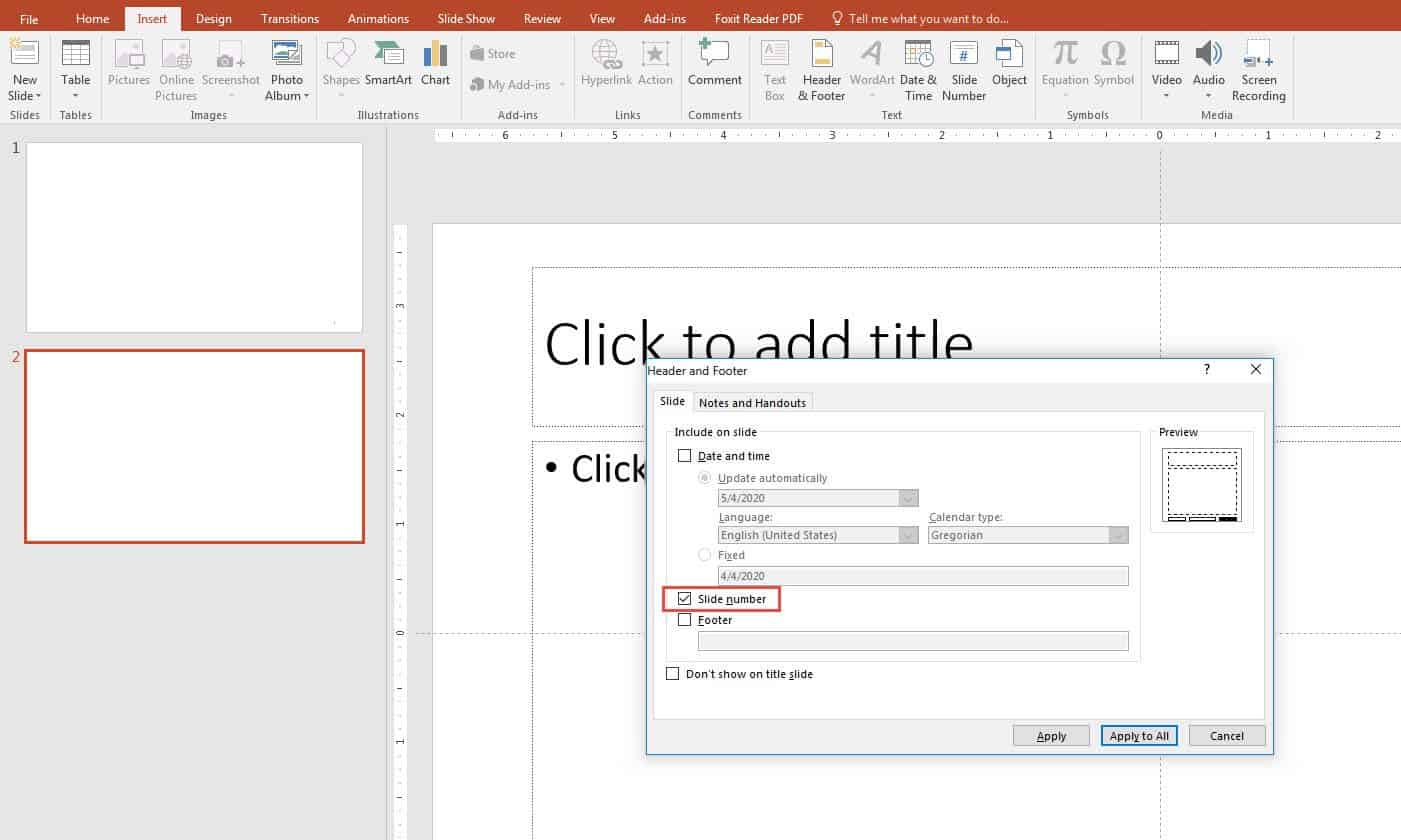 How to Add Slide Numbers in Powerpoint on all pages Presentations