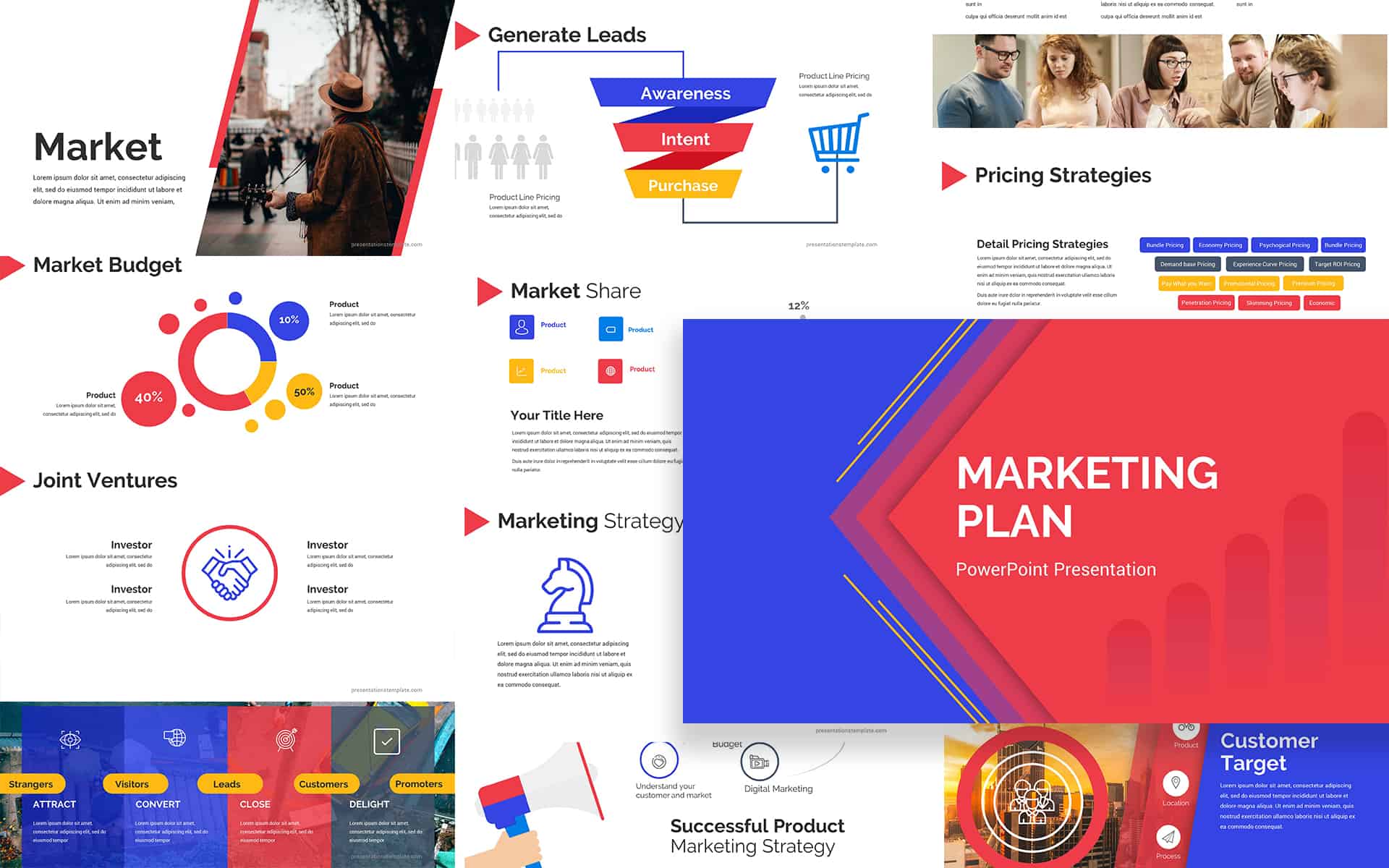 Marketing Plan ppt Template Download Presentations Template