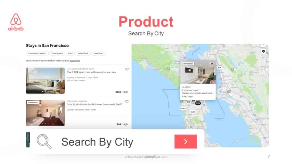 AirBnB Pitch Deck Product Slides