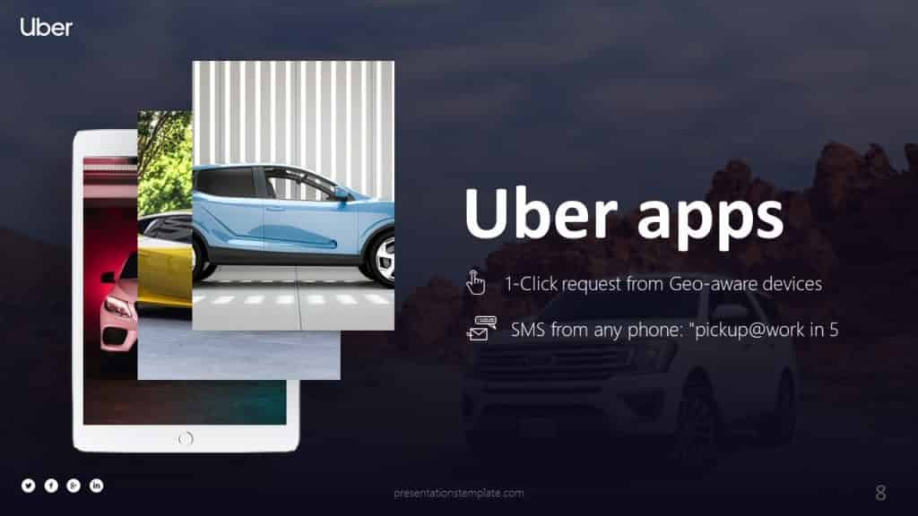 Uber apps Pitch Deck template