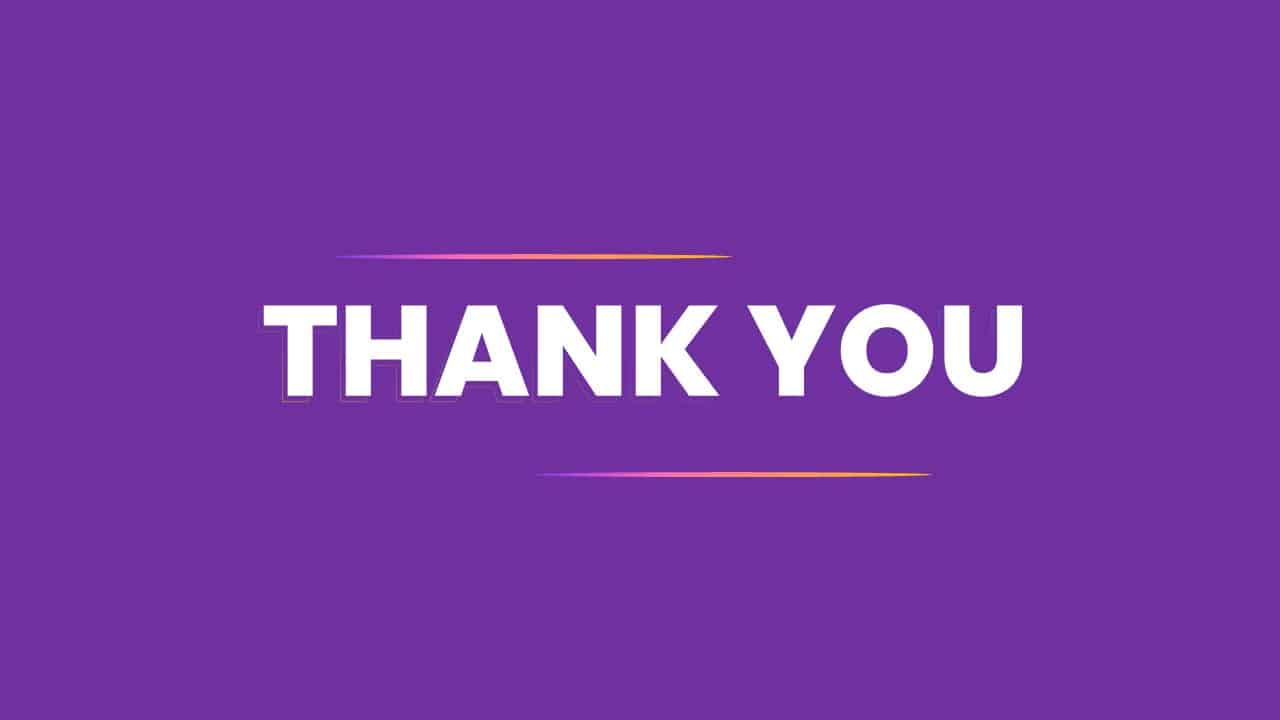 Thank you slide