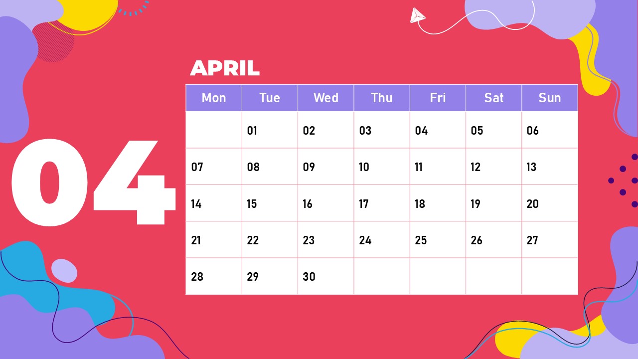 April 2025 calendar - 2025 April Calendar