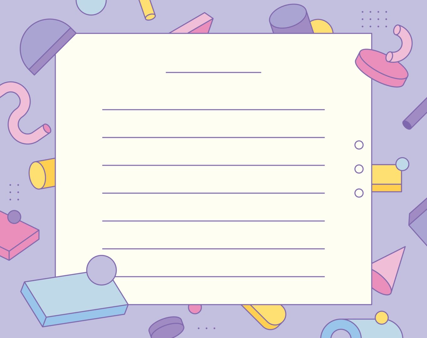 Cute pastel notebook pattern